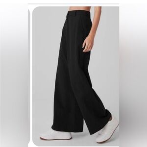 ALO Yoga Black Wide-Leg Trousers